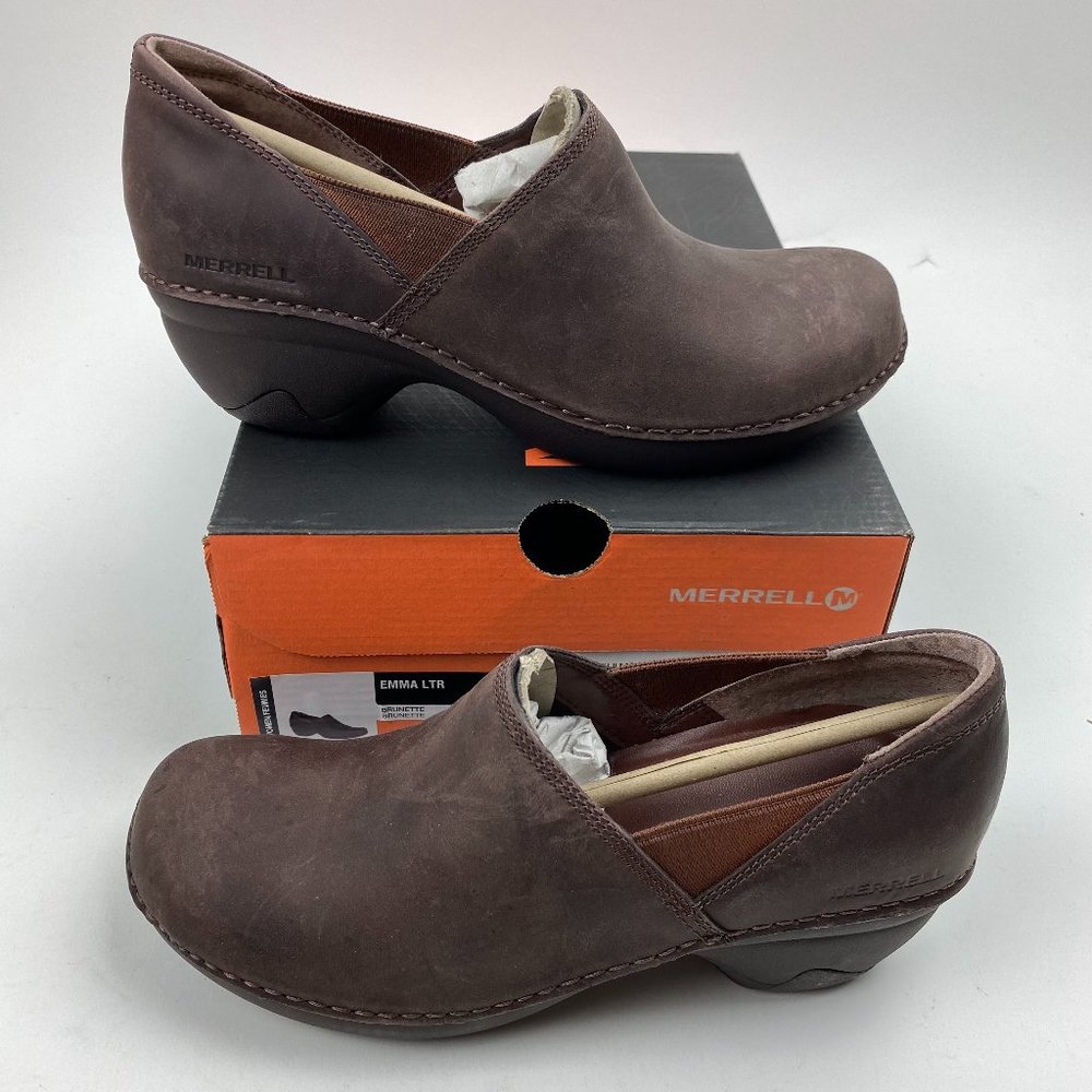 Merrell Water Resistant Leather Slip-On Shoes Emma
